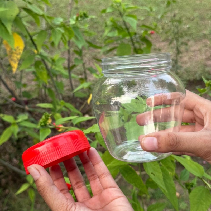 500ml GHEE PET JAR + 73mm Red Dome Cap