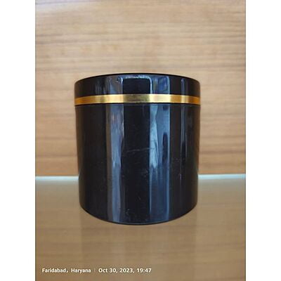 PP Container 100g BLACK Jar + Black Cap & Gold Foiling
