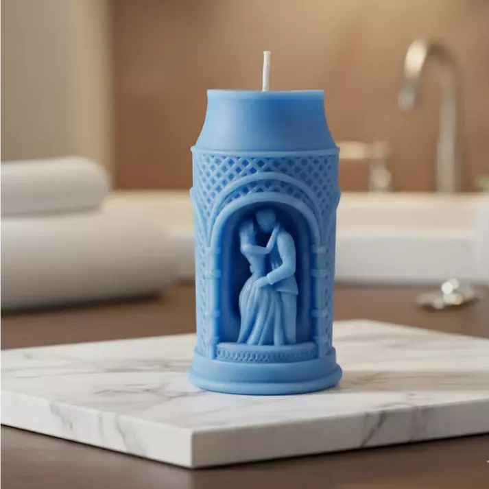 Silicon Mold Candle Valentine  Romantic Love Pillar