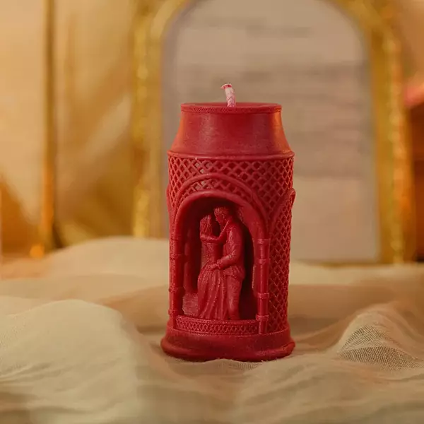 Silicon Mold Candle Valentine  Romantic Love Pillar